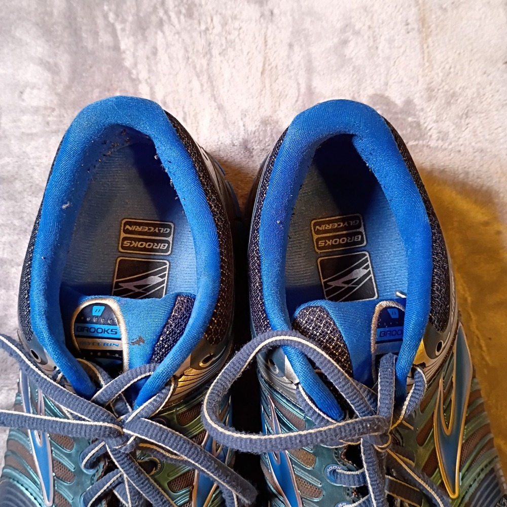 Brooks Glycerin 11 Mens 8.5 D Running Shoes Blue Black Silver 1101431D428 Y2K - Picture 8 of 11